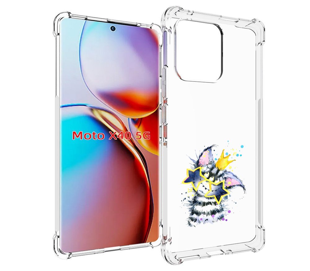 

Чехол MyPads Мартовский Нуся для Motorola Moto X40, Прозрачный, Tocco