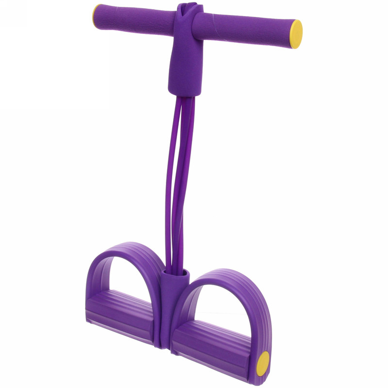 фото Эспандер трубчатый с упорами для ног sportage fitness 267-947 фиолетовый