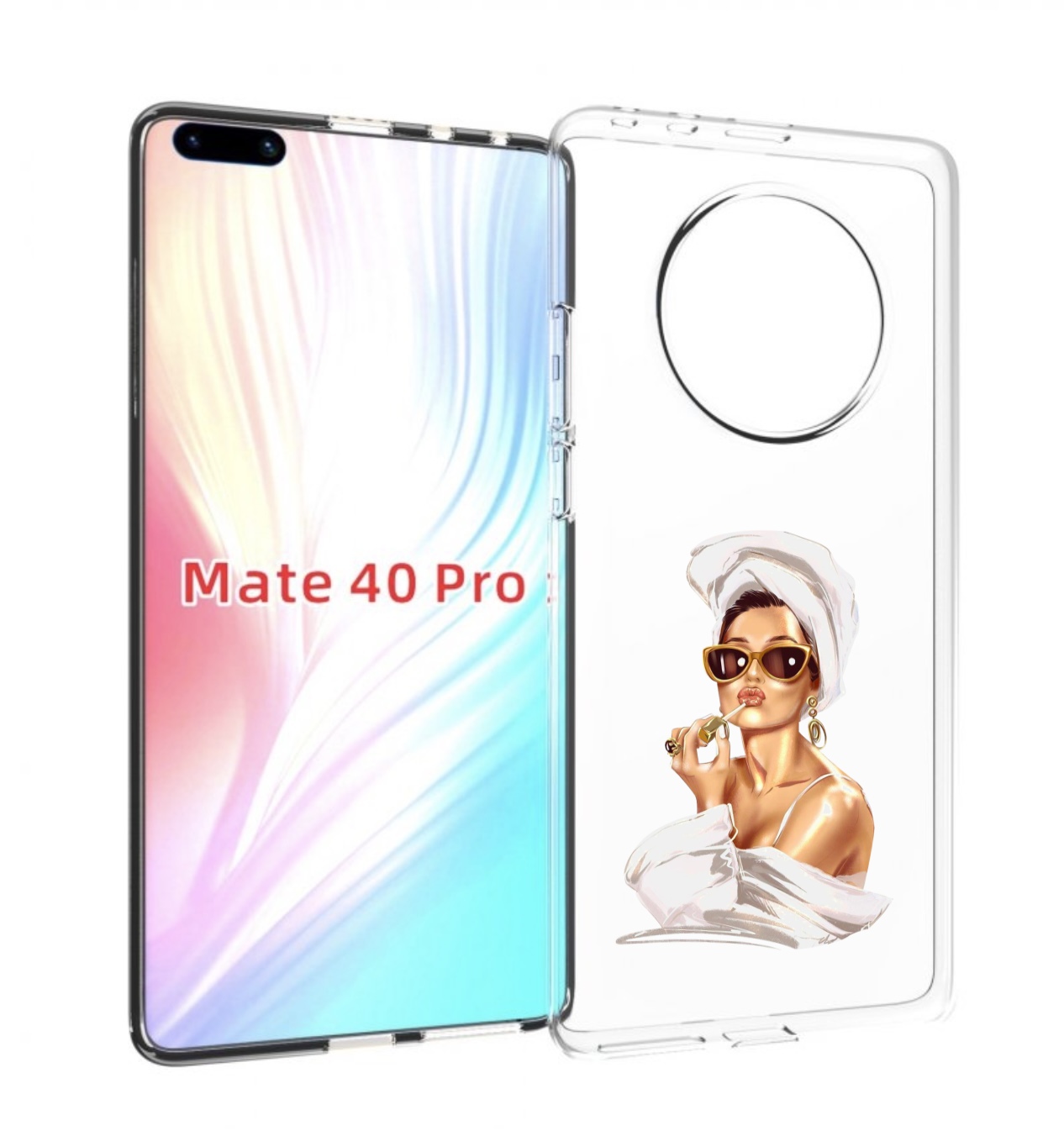 

Чехол MyPads Девушка-утром женский для Huawei Mate 40 Pro (NOH-NX9), Прозрачный, Tocco