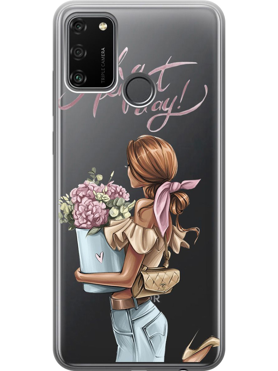 

Силиконовый чехол на Honor 9A с принтом "Какой прекрасный день" прозрачный, Прозрачный;голубой;розовый, 722942075
