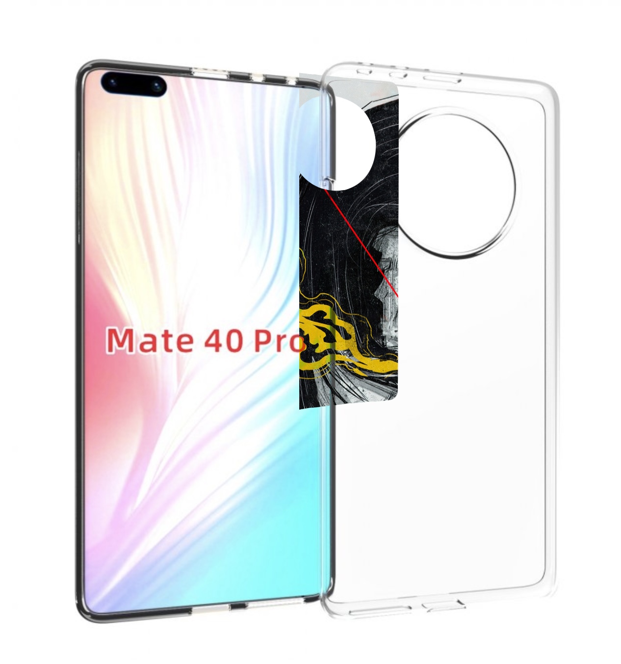 

Чехол MyPads Джон-Уик для Huawei Mate 40 Pro (NOH-NX9), Прозрачный, Tocco