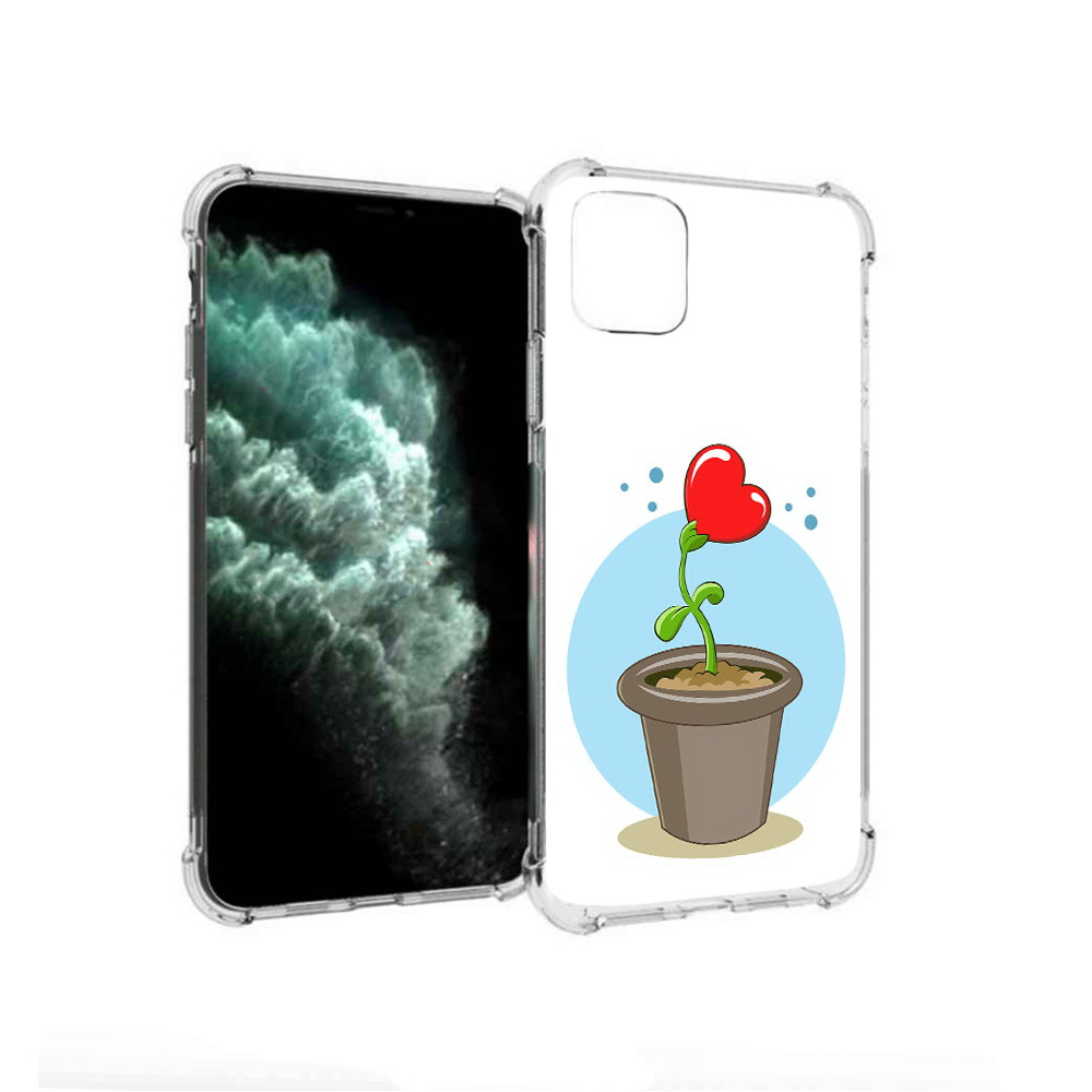 

Чехол MyPads Tocco для Apple iPhone 11 Pro Max Растение любви 14 февраля, Прозрачный, Tocco