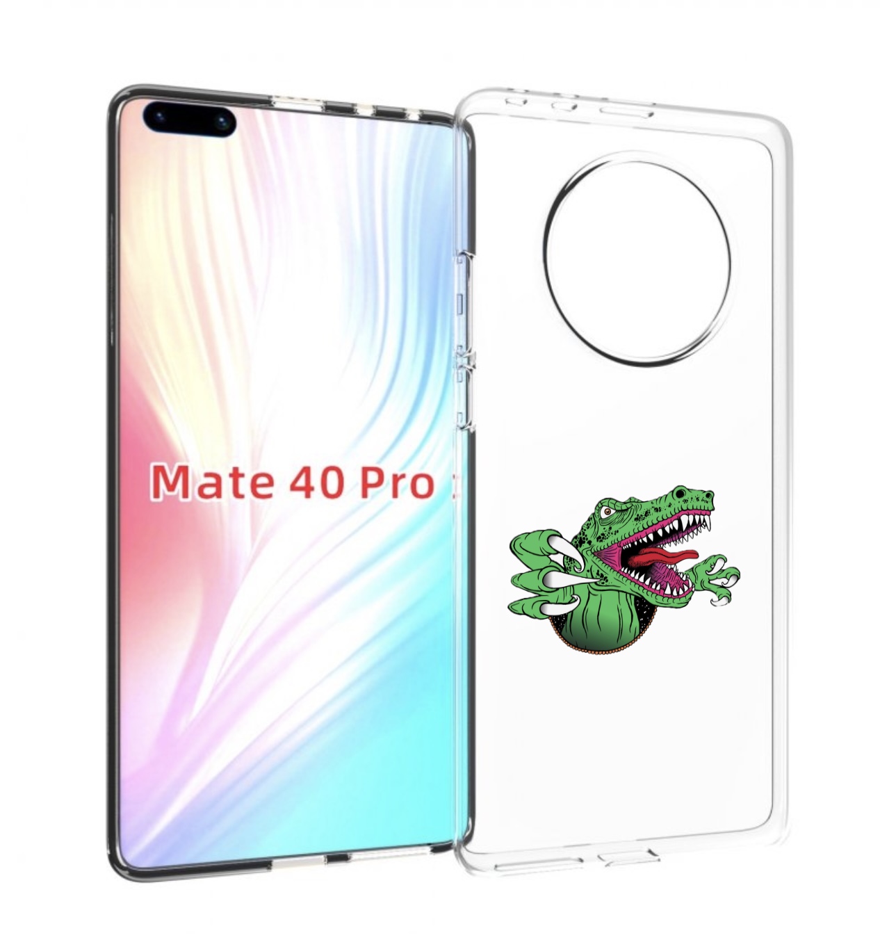 

Чехол MyPads Динозавр для Huawei Mate 40 Pro (NOH-NX9), Прозрачный, Tocco