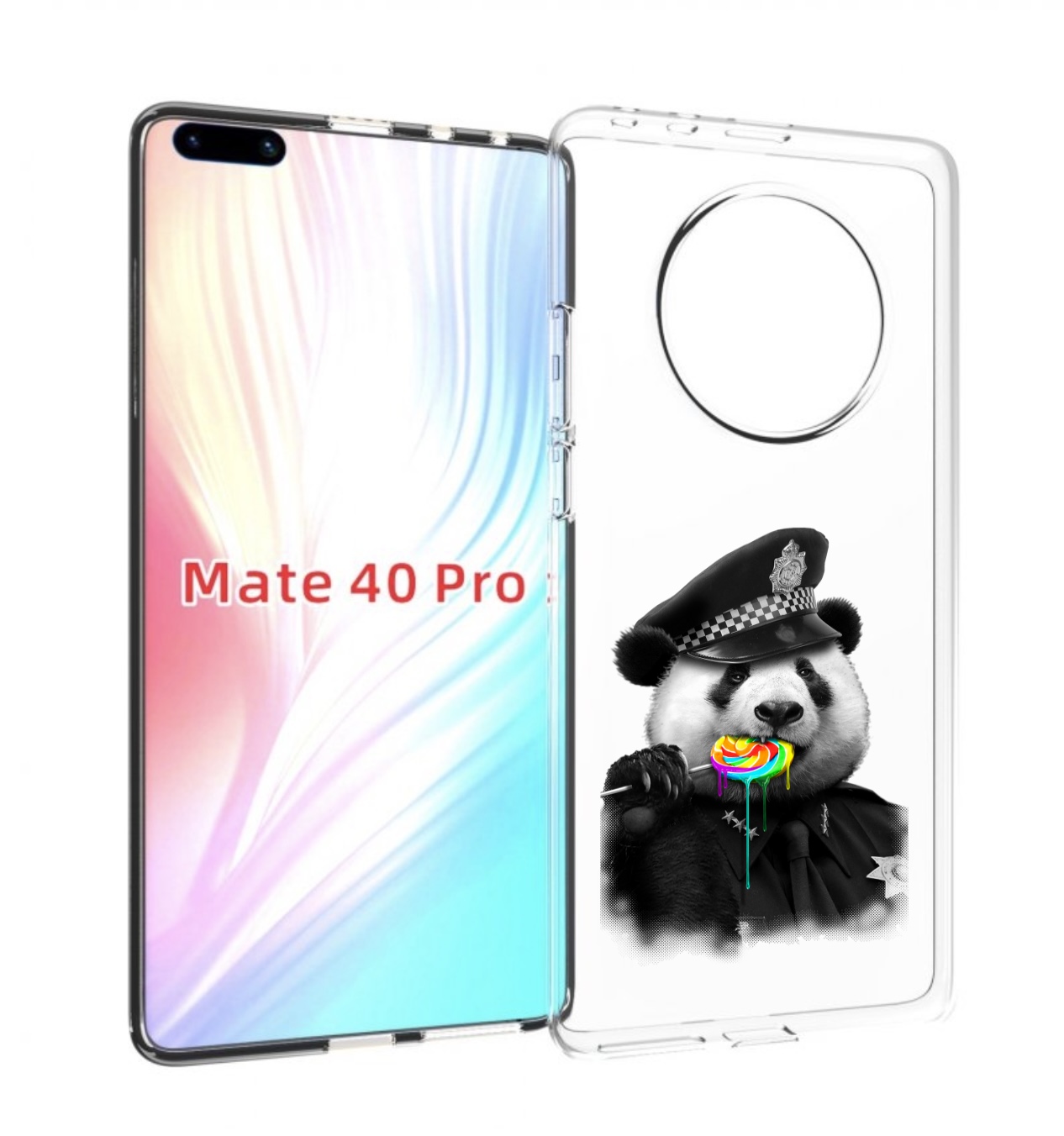 

Чехол MyPads Панда полиция для Huawei Mate 40 Pro (NOH-NX9), Прозрачный, Tocco
