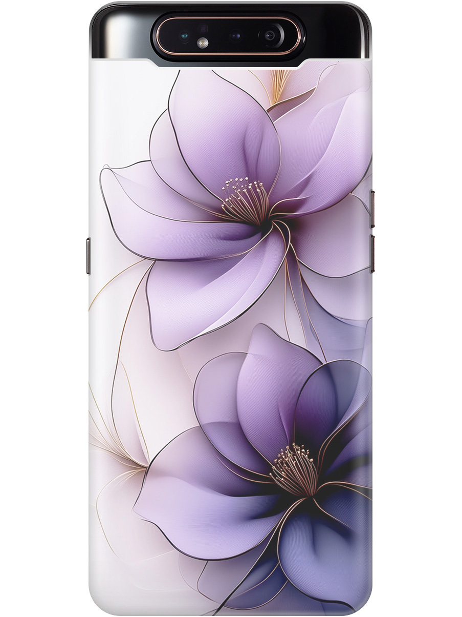 

Силиконовый чехол на Samsung Galaxy A80 / A90 с принтом "Сиреневые цветы", Прозрачный;белый;серый;фиолетовый, 721421521