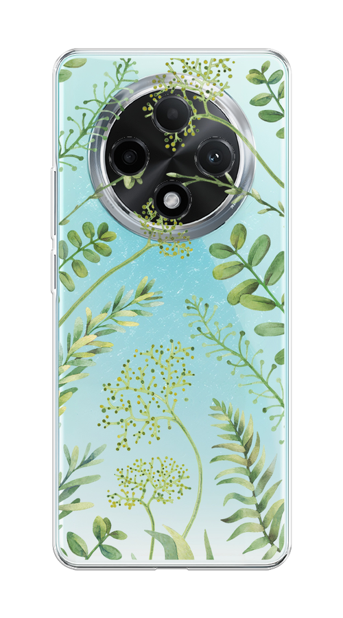 

Чехол на Oppo A3 Pro 5G "Green Leaves", Зеленый;прозрачный, 2517950-1