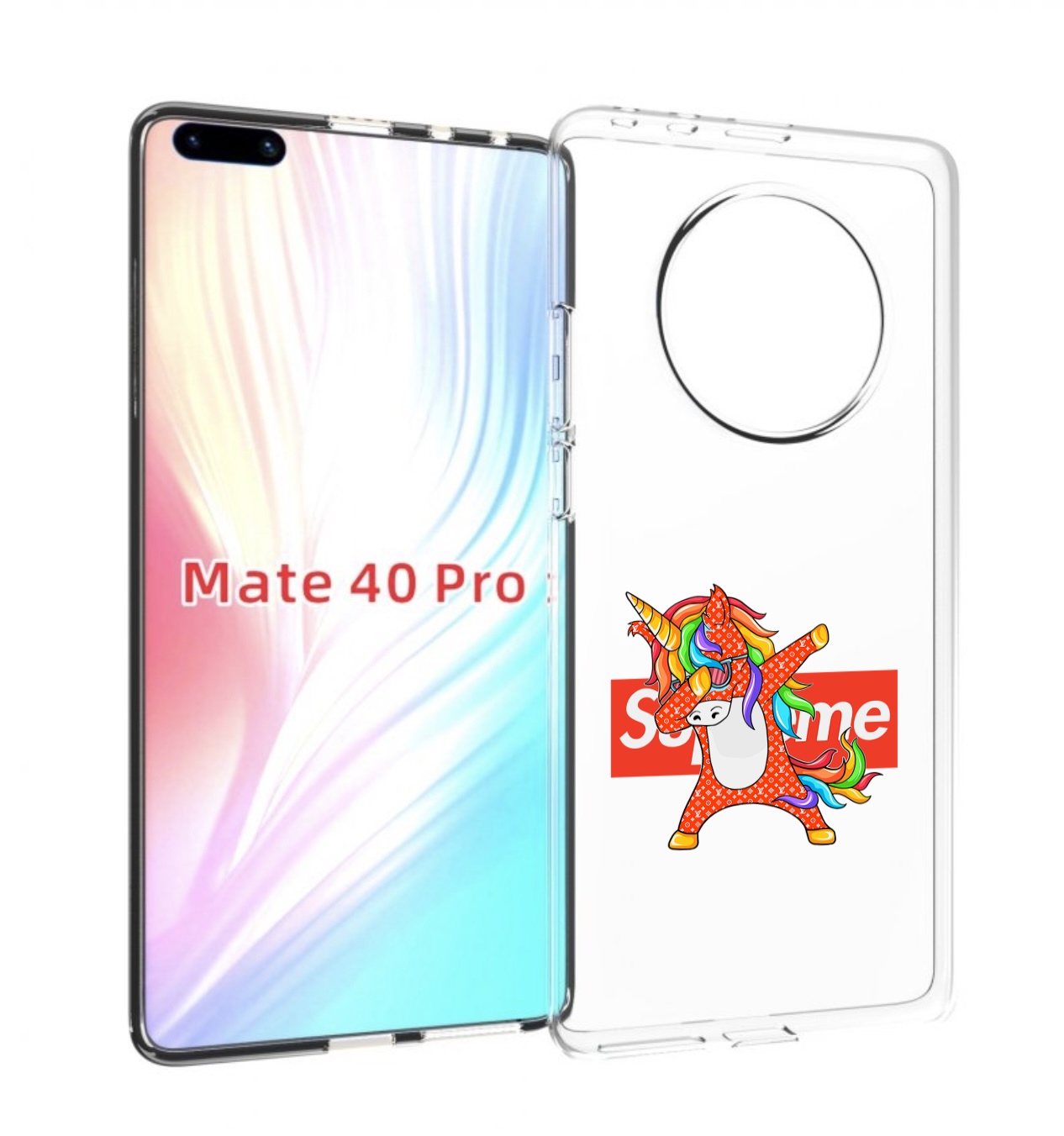 

Чехол MyPads Единорог-суприм для Huawei Mate 40 Pro (NOH-NX9), Прозрачный, Tocco