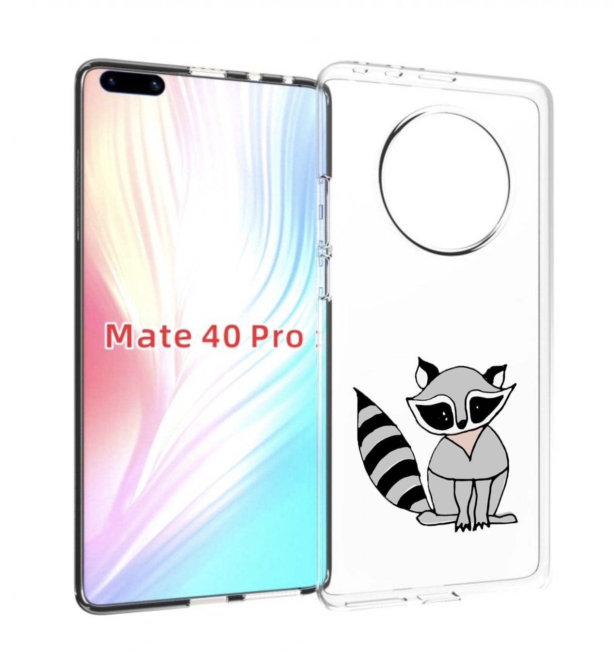 

Чехол MyPads Енотик для Huawei Mate 40 Pro (NOH-NX9), Прозрачный, Tocco