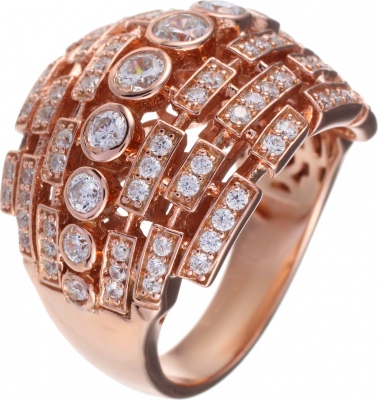 

Кольцо из серебра р.  JV MJ2195R_001_PINK, фианит, MJ2195R_001_PINK