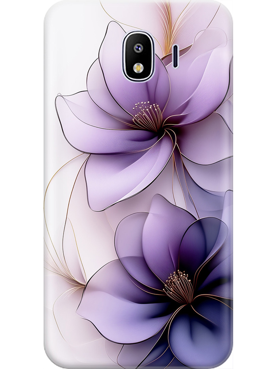 

Силиконовый чехол на Samsung Galaxy J4 (2018) с принтом "Сиреневые цветы", Прозрачный;белый;серый;фиолетовый, 718358921