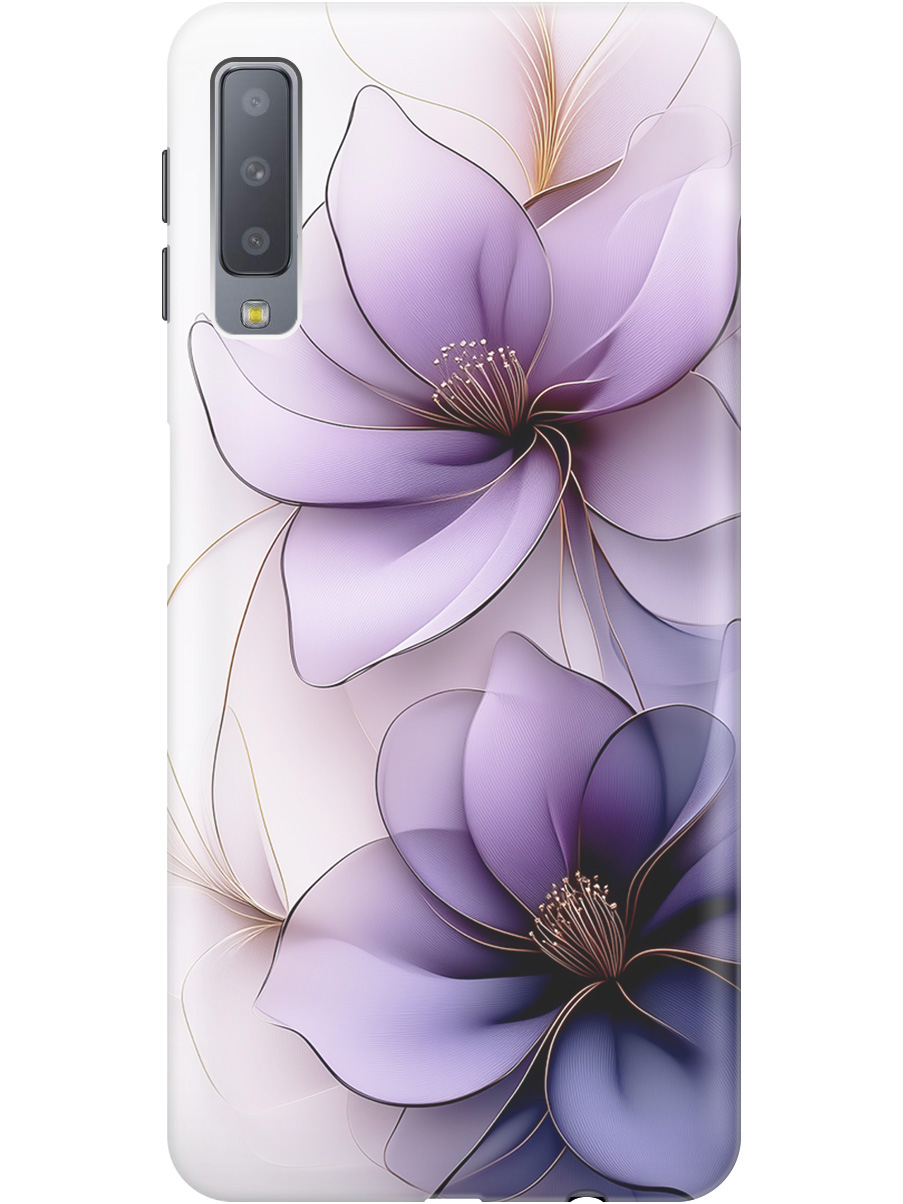 

Силиконовый чехол на Samsung Galaxy A7 (2018) с принтом "Сиреневые цветы", Прозрачный;белый;серый;фиолетовый, 719709121