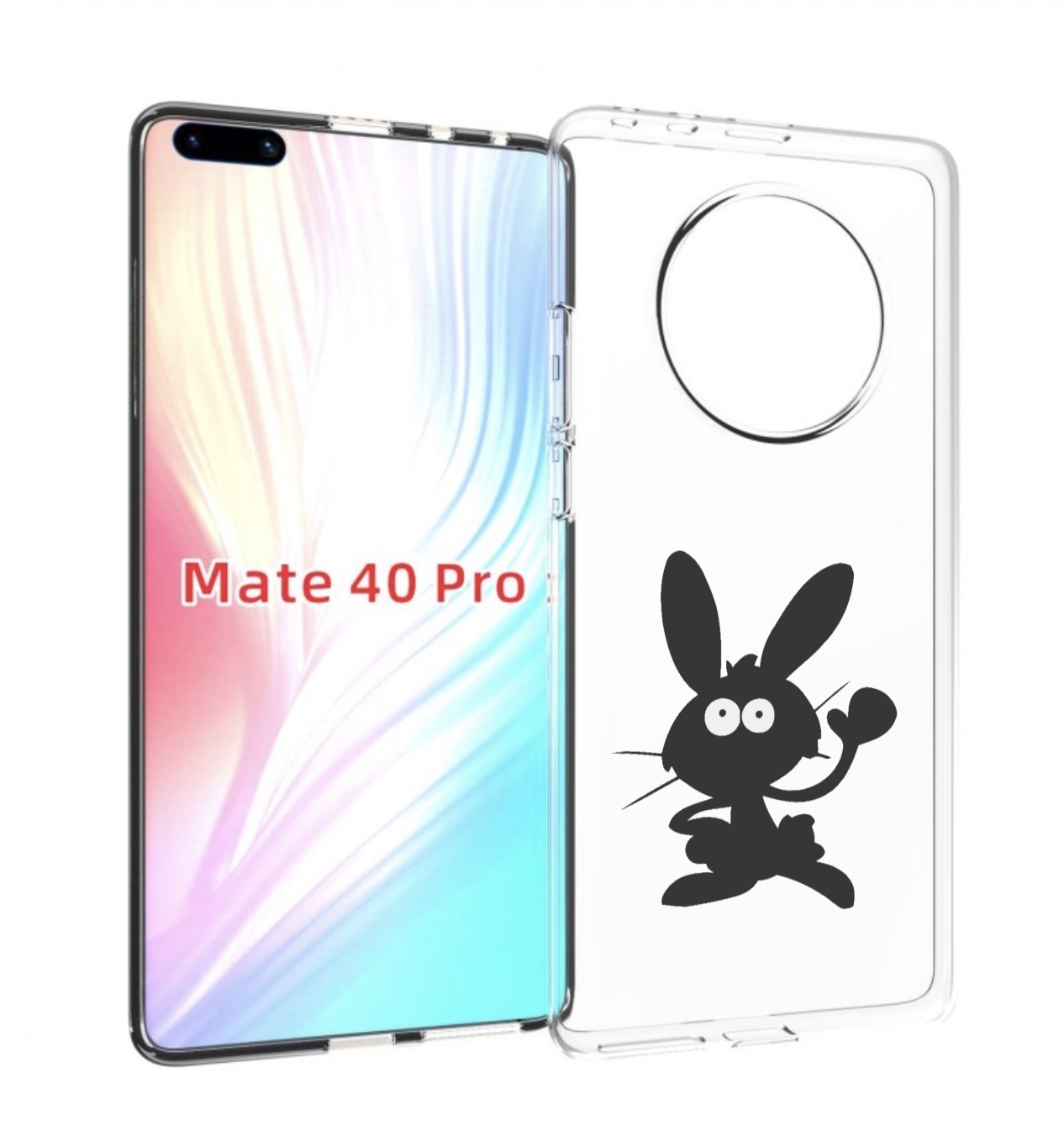 

Чехол MyPads Заяц для Huawei Mate 40 Pro (NOH-NX9), Прозрачный, Tocco