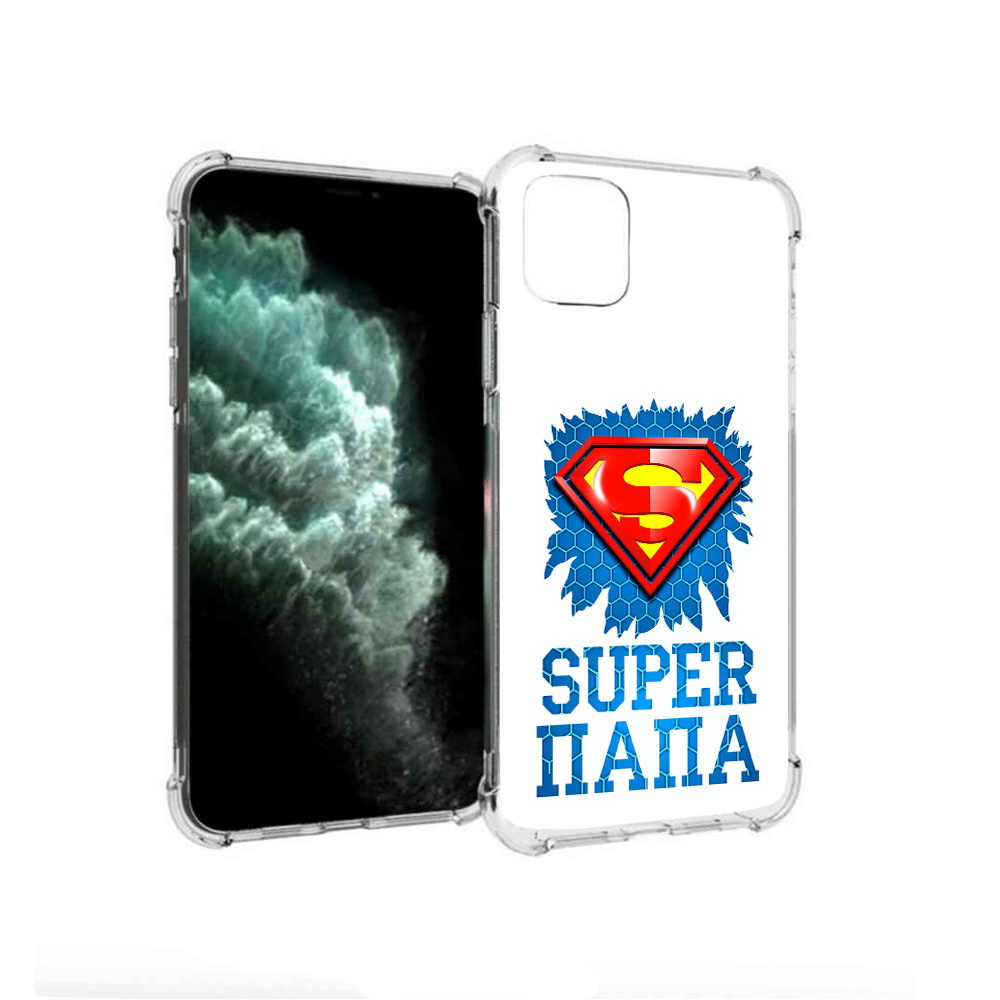 

Чехол MyPads Tocco для Apple iPhone 11 Pro Max Супер Папа (PT142698.615.165), Прозрачный, Tocco