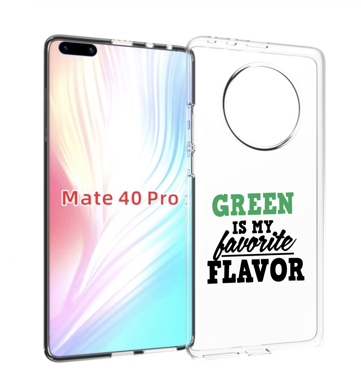 

Чехол MyPads Зеленый-фаворит для Huawei Mate 40 Pro (NOH-NX9), Прозрачный, Tocco