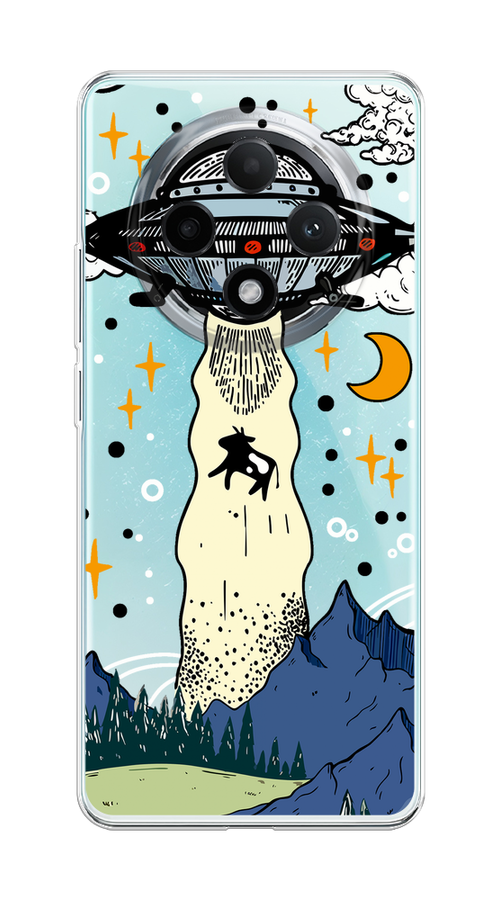 

Чехол на Oppo A3 Pro 5G "НЛО забирает корову", Бежевый;синий;желтый, 2517950-1