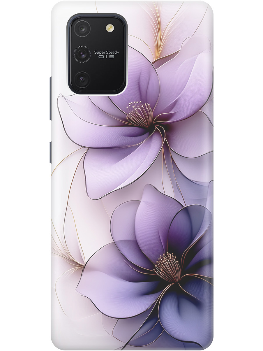 

Силиконовый чехол на Samsung Galaxy S10 Lite с принтом "Сиреневые цветы", Прозрачный;белый;серый;фиолетовый, 722694721