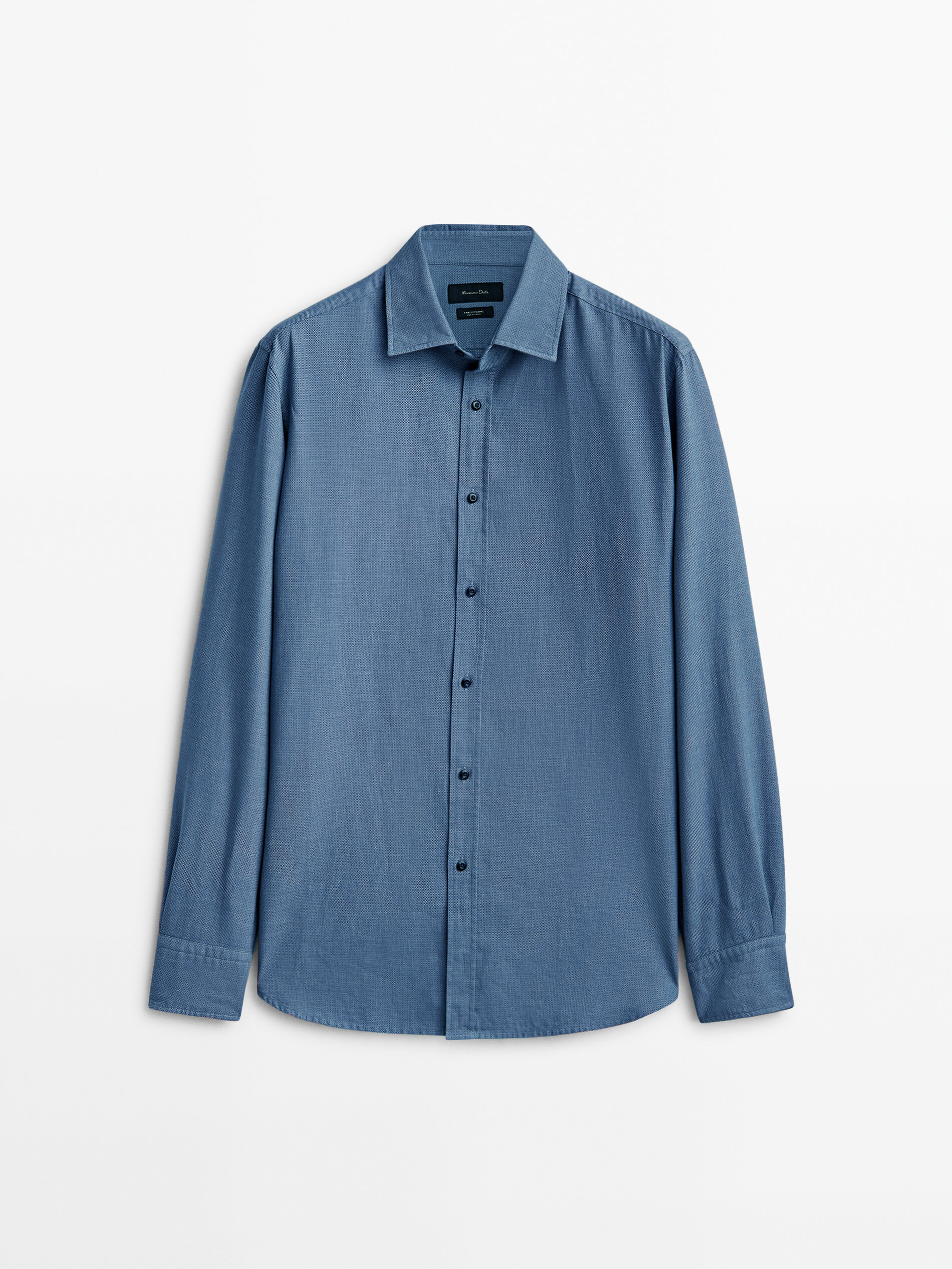 

Рубашка мужская Massimo Dutti 00143353406 синяя L, 00143353406