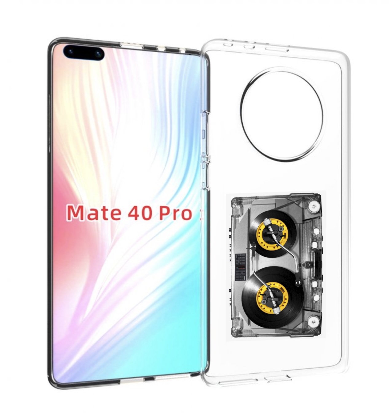 

Чехол MyPads Кассета музыкальная для Huawei Mate 40 Pro (NOH-NX9), Прозрачный, Tocco