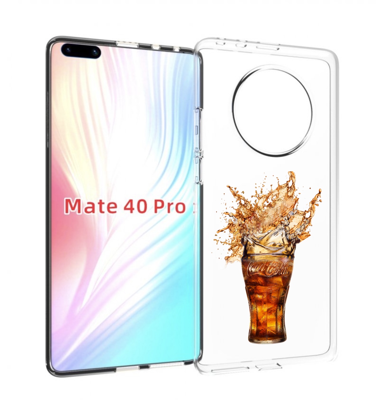 

Чехол MyPads Кола-в-стакане для Huawei Mate 40 Pro (NOH-NX9), Прозрачный, Tocco