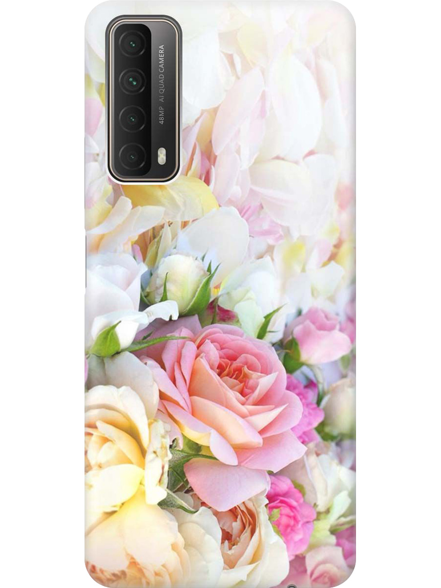 

Силиконовый чехол на Huawei P Smart (2021) с принтом "Нежные розы", Прозрачный;белый;желтый;розовый, 723603021