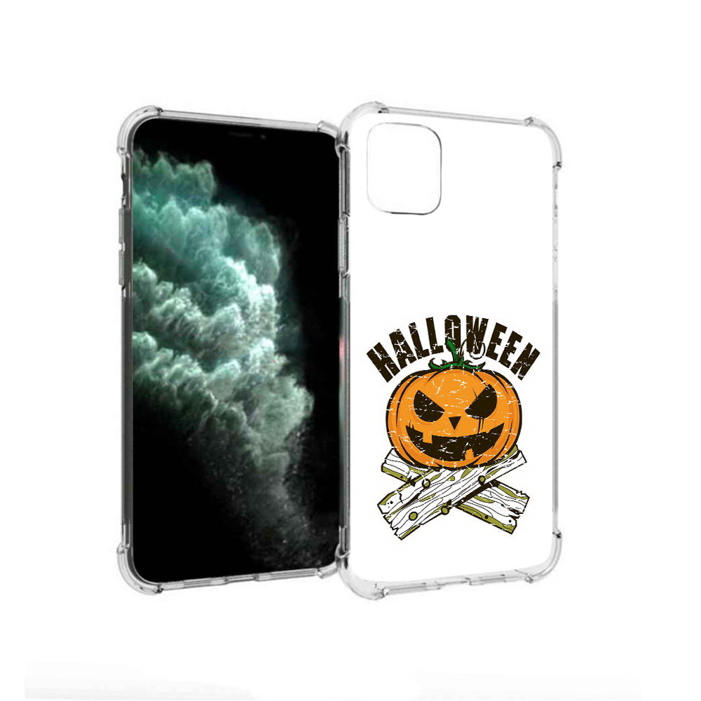 

Чехол MyPads Tocco для Apple iPhone 11 Pro Max Хэллоуин доски тыква (PT142698.615.194), Прозрачный, Tocco