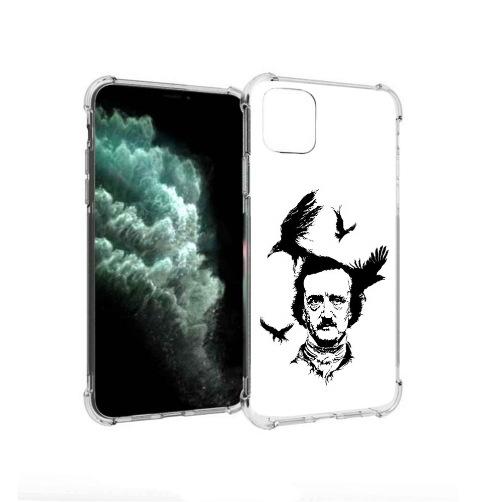 

Чехол MyPads Tocco для Apple iPhone 11 Pro Max Эдгар Аллан черно белый (PT142698.615.204), Прозрачный, Tocco