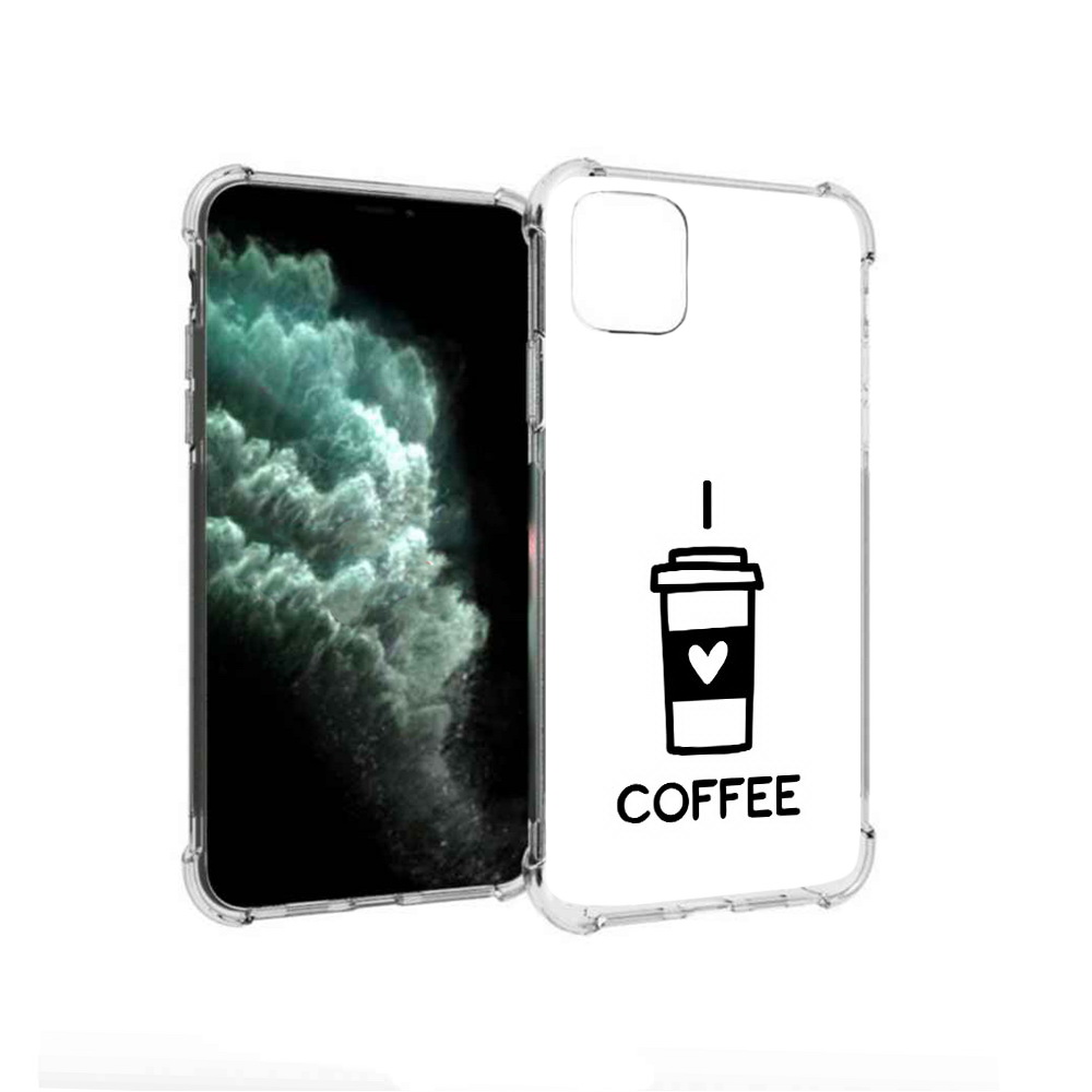 

Чехол MyPads Tocco для Apple iPhone 11 Pro Max Я люблю кофе (PT142698.615.206), Прозрачный, Tocco