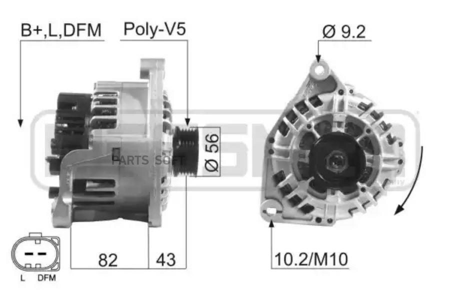 

Генератор ERA для Audi A4 B5, A6 C5 1994-2005/Volkswagen Passat B5 1996- 210602