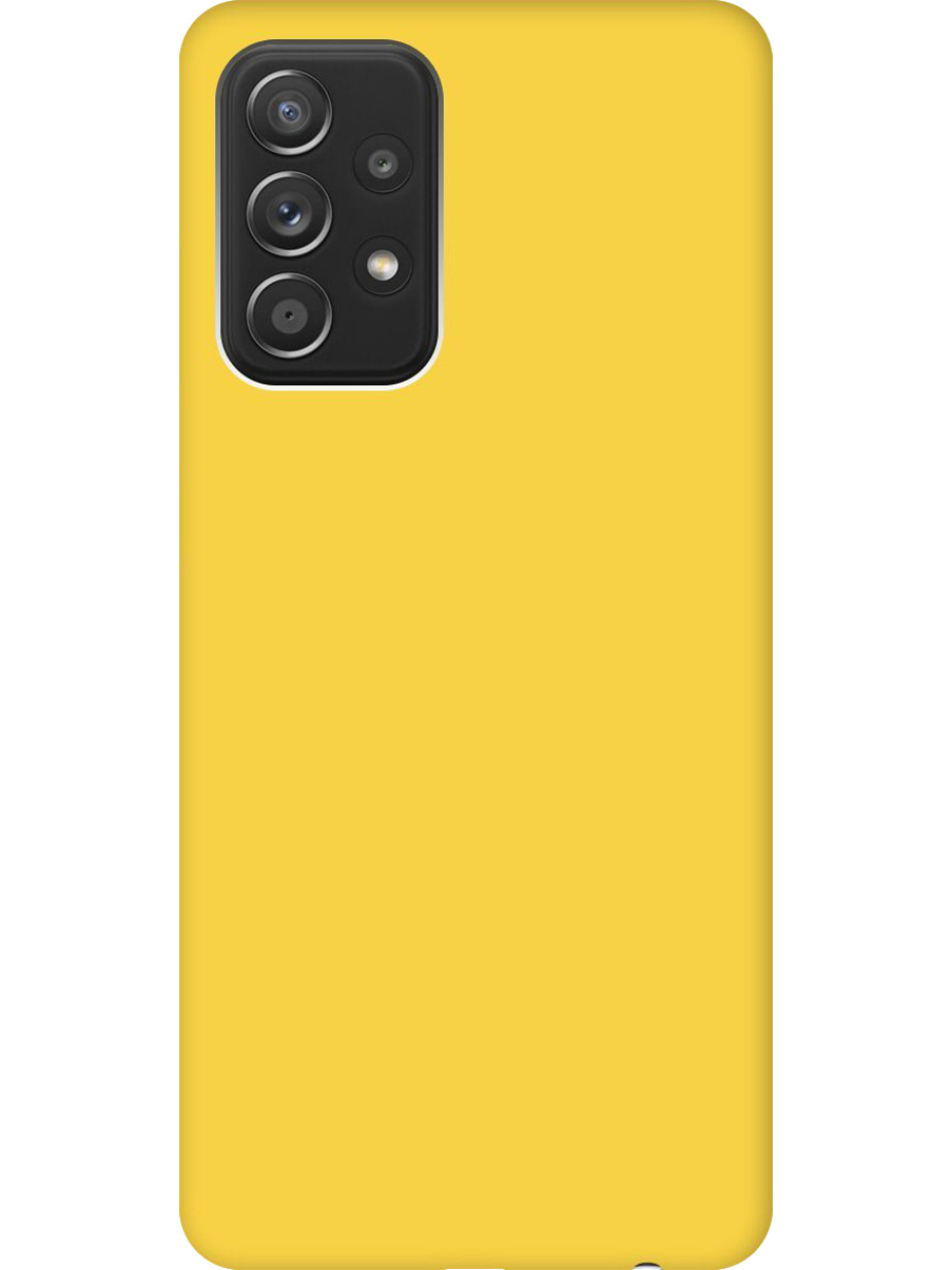 

Силиконовый чехол на Samsung Galaxy A52 матовый желтый, 724990121