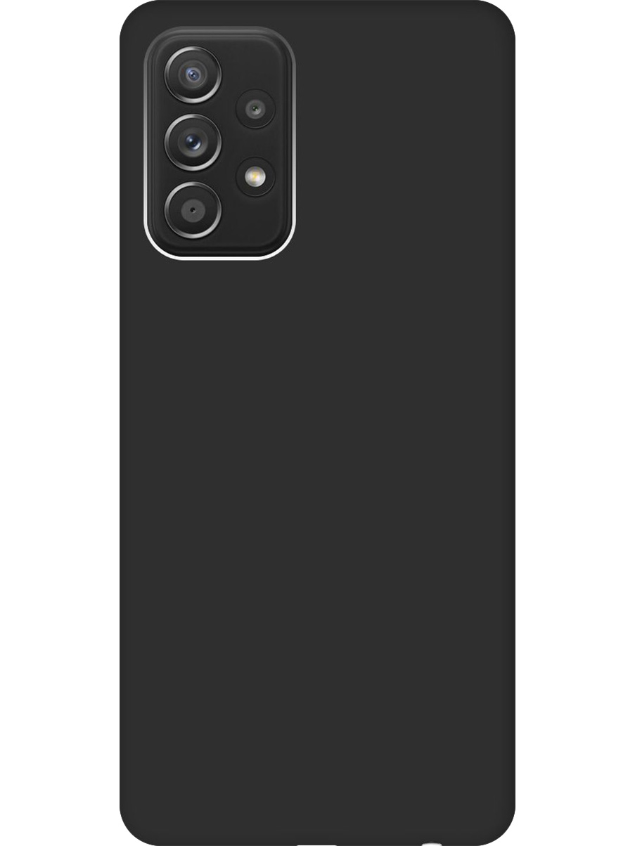

Силиконовый чехол на Samsung Galaxy A52 матовый черный, 724990113