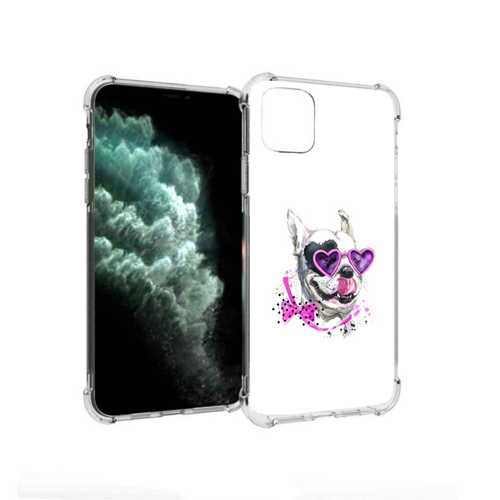 

Чехол MyPads Tocco для Apple iPhone 11 Pro Max акварельный пёс (PT142698.615.218), Прозрачный, Tocco