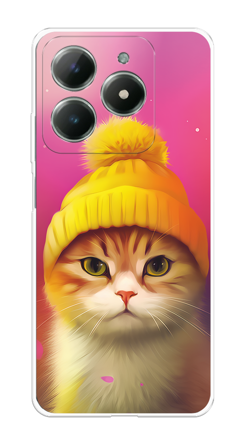 

Чехол на Realme C61 4G (Global) "Котик в шапочке", Розовый;желтый;бежевый, 2518050-1