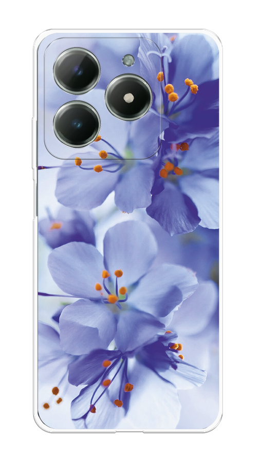

Чехол на Realme C61 4G (Global) "Фиолетовые цветки", Фиолетовый;синий, 2518050-1