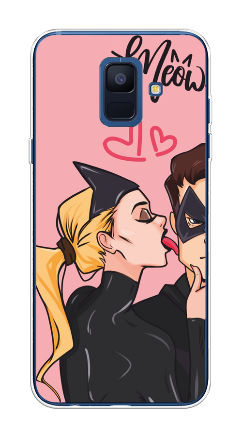 

Чехол Awog на Samsung Galaxy A6 "Kiss of Cat Woman", Розовый;черный;бежевый, 25950-1