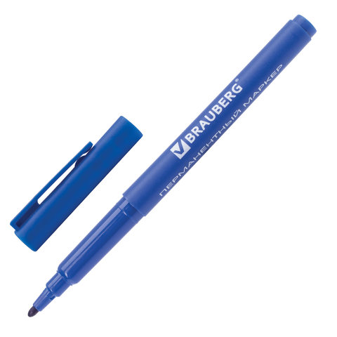 

Маркер перманентный Brauberg 150297 CLASSICLine синий тонкий наконечник
