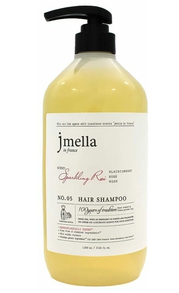 Шампунь для волос Jmella In France Черная смородина, роза, мускус 1 л