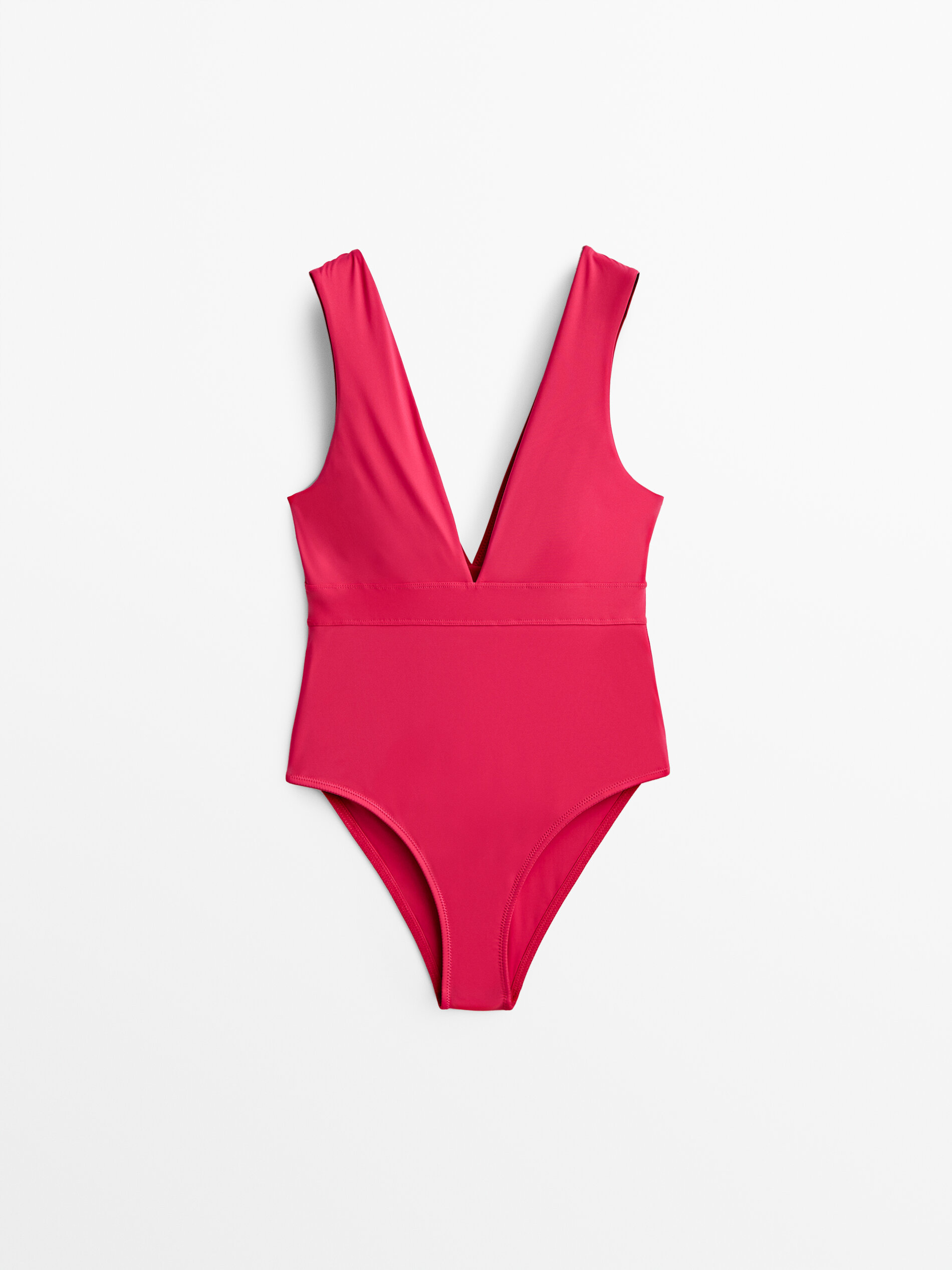 

Купальник слитный женский Massimo Dutti 04901761630 розовый XS, 04901761630