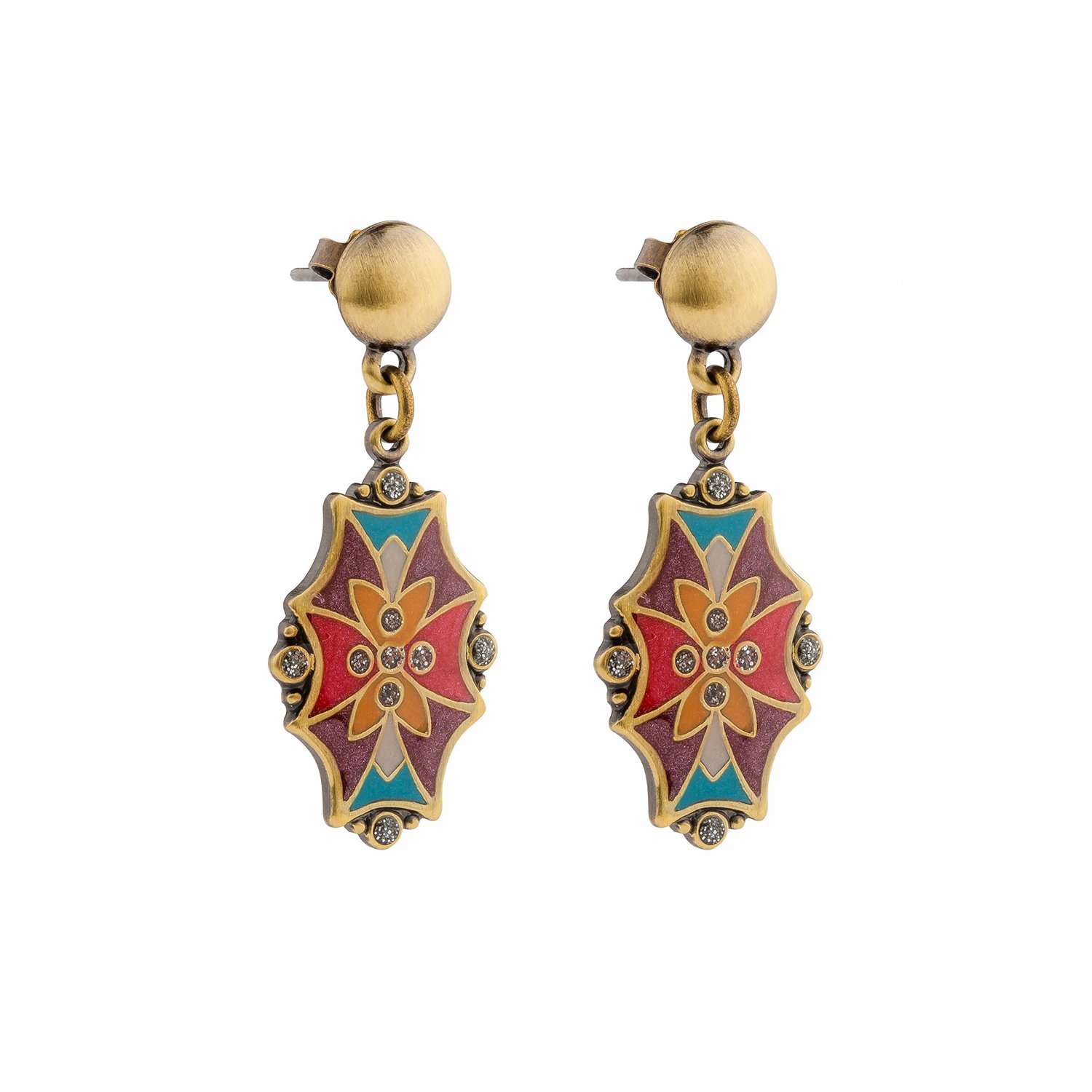 

Серьги из бижутерного сплава/бронзы с эмалью Clara Bijoux A59918-8 V, A59918-8 V