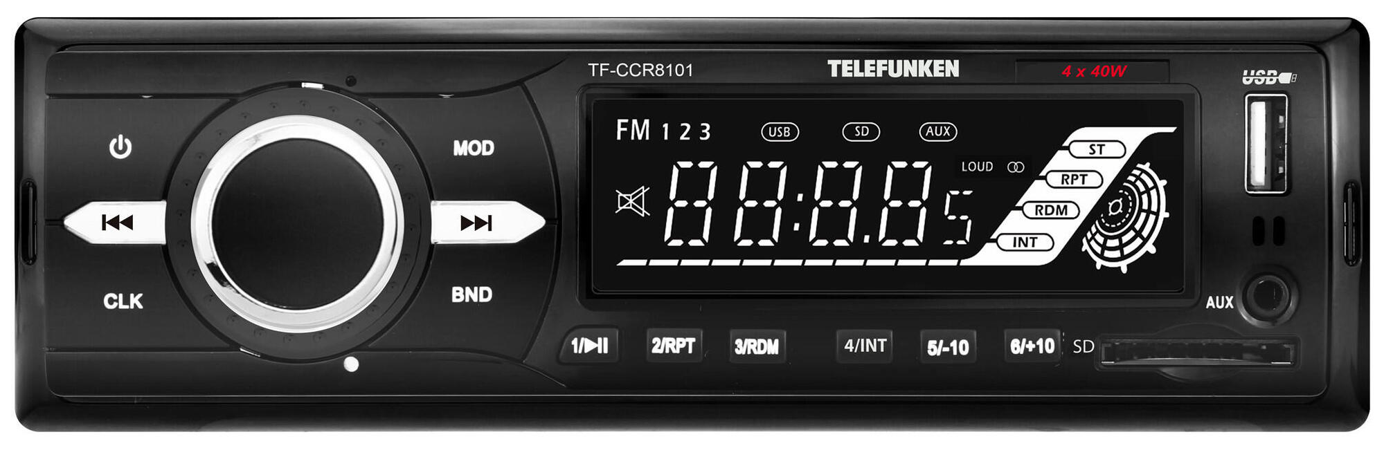 фото Автомагнитола telefunken tf-ccr8101 черный\w