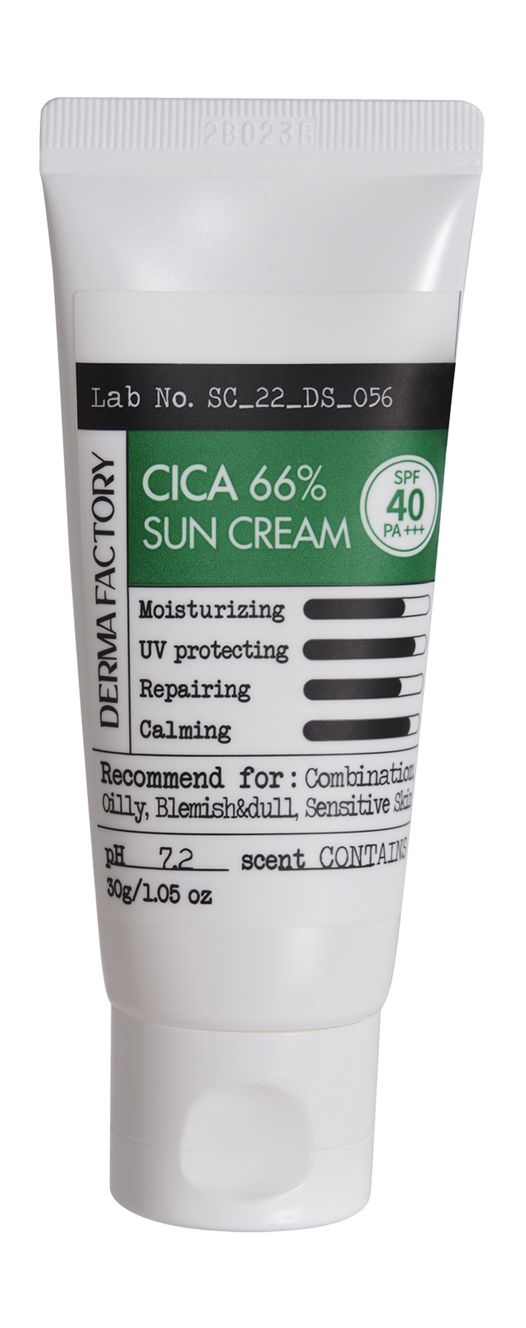 Солнцезащитный крем Derma Factory Cica 66% Sun Cream SFP40 PA+++