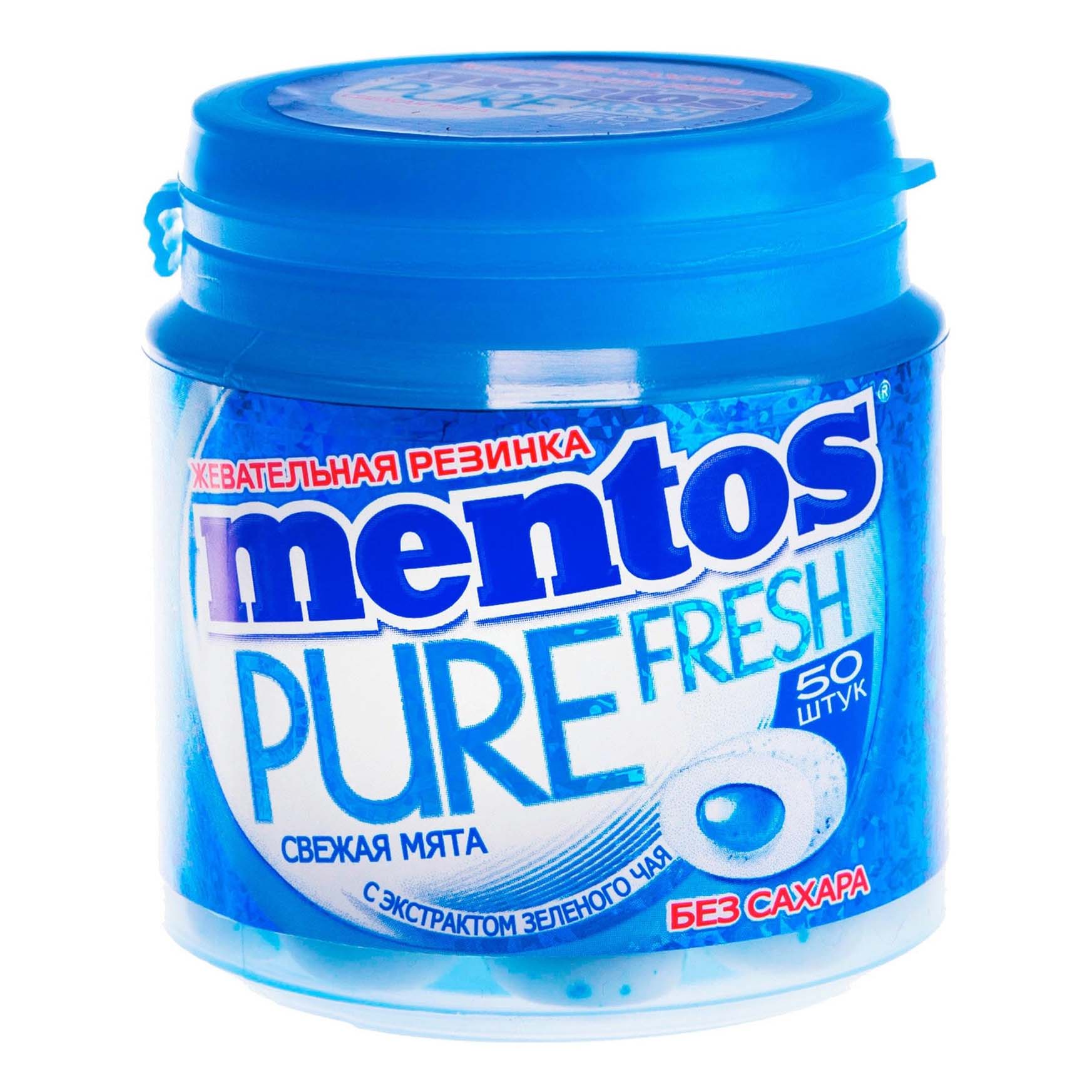 фото Жевательная резинка mentos pure white нежная мята 120 г