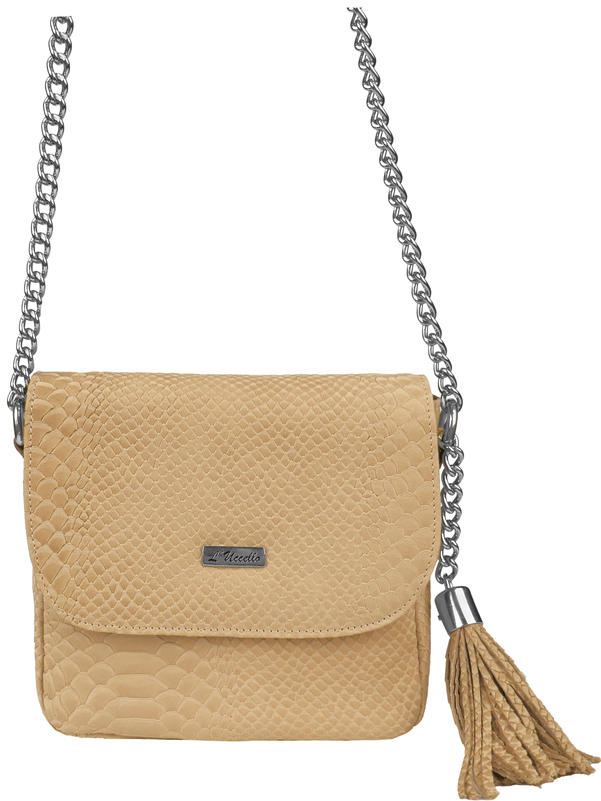 Комплект (брелок+сумка) женский LUccello 4051, бежевый L'Uccello. Цвет: бежевый