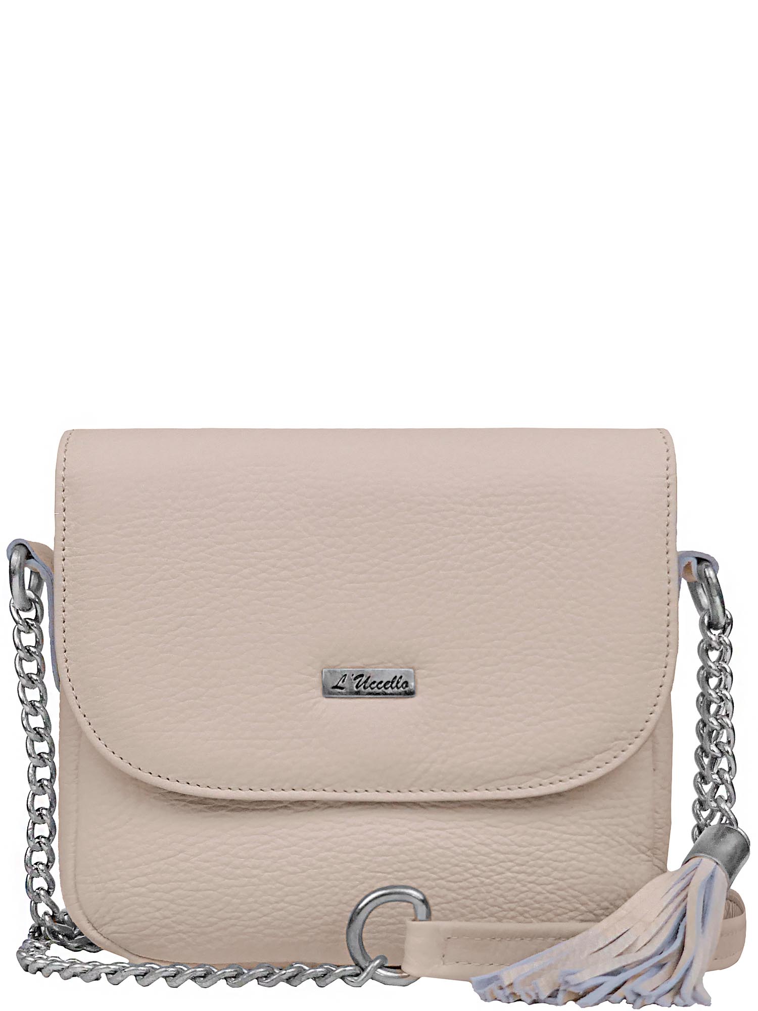 Комплект (брелок+сумка) женский LUccello 4051, светло-бежевый L'Uccello. Цвет: бежевый