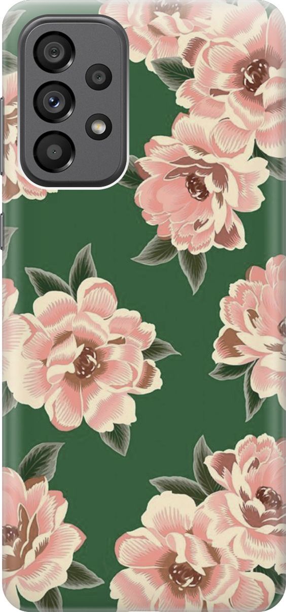 

Силиконовый чехол на Samsung Galaxy A73 5G "Винтажные цвета", Зеленый;розовый, 10559