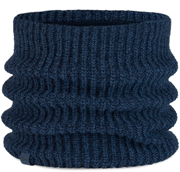 

Вязаный шарф-труба с флисом Buff Knitted & Fleece Neckwarmer Jarn Denim, Синий, Neckwarmer Jarn