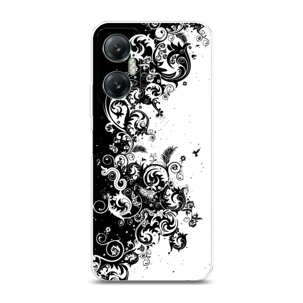 

Чехол на Infinix HOT 20 5G "Черно белый узор", Белый;черный;серый, 3103250-3