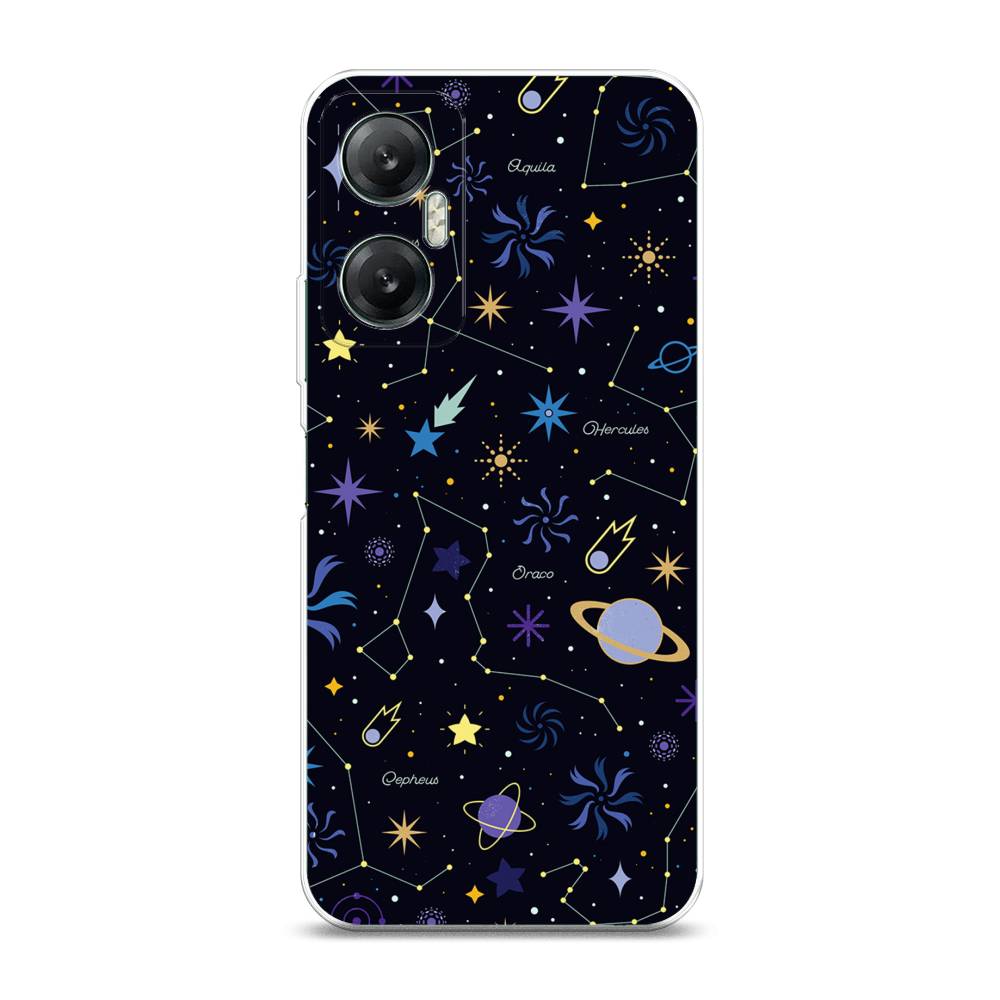 

Чехол на Infinix HOT 20 5G "Цветной космос", Желтый, 3103250-2