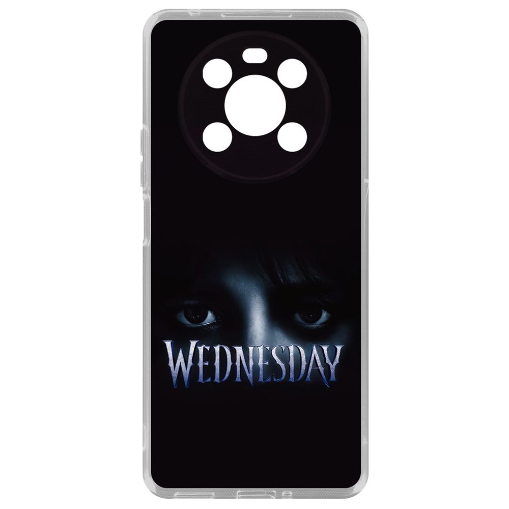 

Чехол-накладка Кейс Уэнсдей Аддамс - Логотип для Honor X30, Прозрачный