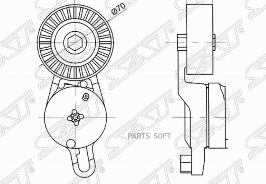 

Натяжитель Приводного Ремня Для, На Тойота/Тоета/Таёта/Toyota Camry/Rav4 2.5