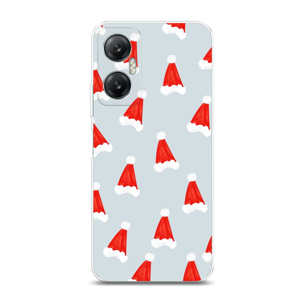 

Чехол на Infinix HOT 20 5G "Новогодние шапочки", Белый;красный;серый, 3103250-5